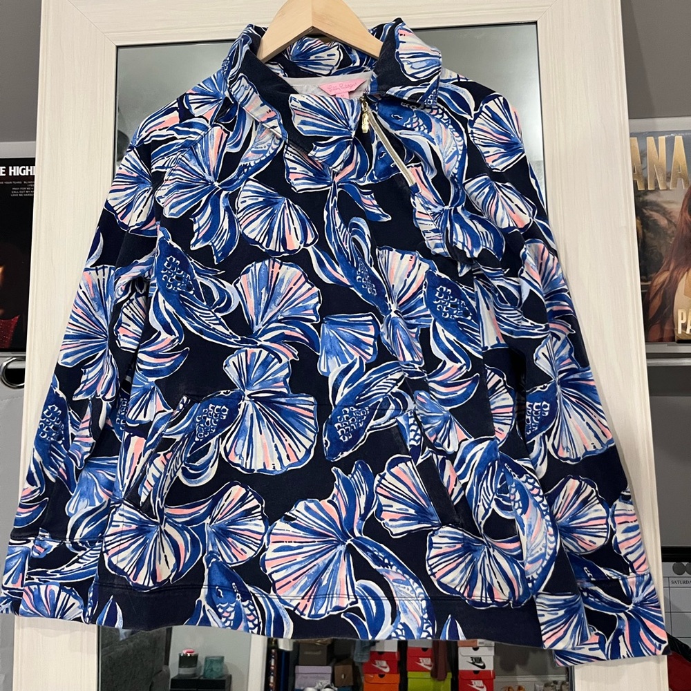 Lilly Pulitzer Blue and Pink Floral Jacket